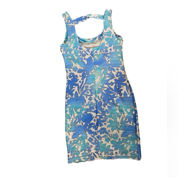 Jennifer Lopez Santorini Escape Ombre Floral Hawaiian Sleeveless Dress PS - Picture 13 of 13